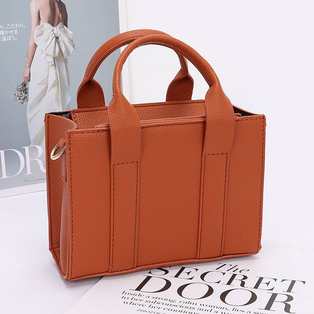 Faux Leather Tote Bag