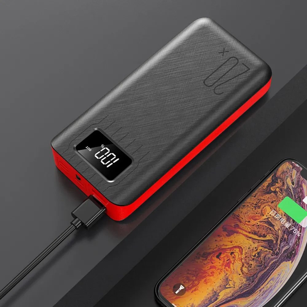 20KmAh Dual-Port Power Bank with Flashlight